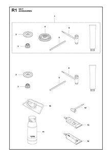 Accessories 3 Diagram and Parts List for 545F  Husqvarna Brush Cutter