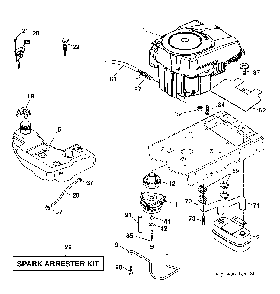 Engine Diagram and Parts List for YTH200TWIN (96041006302)(2009-10) Husqvarna Lawn Tractor