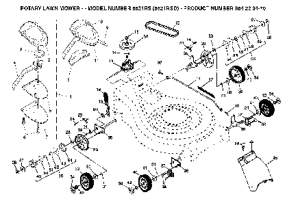 Repair Parts Diagram and Parts List for 5521RSD (954223470, 532188645)(2004-07) Husqvarna Lawn Mower