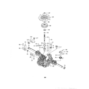 Transaxle Diagram and Parts List for 96043020300  Husqvarna Lawn Tractor