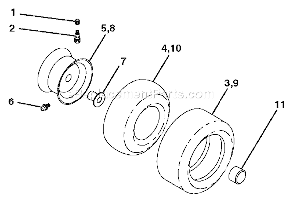 Page J Diagram and Parts List for YTH1842 (96013000201) (2005-01) Husqvarna Lawn Tractor