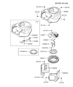 Cooling System Diagram and Parts List for FR691V-DS15 2017-09 Husqvarna Engine