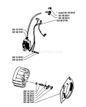 Page G Diagram and Parts List for 444 1980-02 Husqvarna Chainsaw