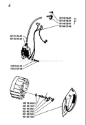 Page G Diagram and Parts List for 444 1981-03 Husqvarna Chainsaw