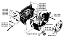 Page E Diagram and Parts List for 444 1983-01 Husqvarna Chainsaw