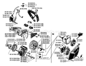 Page G Diagram and Parts List for 444 1983-01 Husqvarna Chainsaw