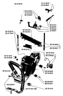 Page H Diagram and Parts List for 444 1983-01 Husqvarna Chainsaw