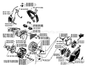 Page F Diagram and Parts List for 444 1984-01 Husqvarna Chainsaw