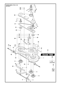 48/122cm Cutting Deck Diagram and Parts List for 122P5242012-2022  Husqvarna Lawn Tractor Accessories