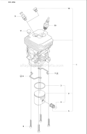 Page H Diagram and Parts List for 445 2007-03 Husqvarna Chainsaw