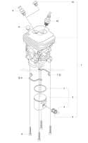 Page G Diagram and Parts List for 445 2007-09 Husqvarna Chainsaw