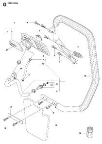 Handle Diagram and Parts List for K960CHAIN 2008-03 Husqvarna Circular Saw