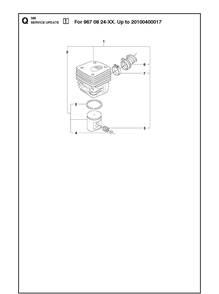 Service Updates Diagram and Parts List for 365 20101800001-Current Husqvarna Chainsaw
