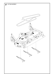 Cutting Equipment Diagram and Parts List for R180  Husqvarna Lawn Mower