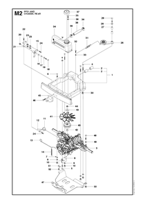 Cover, Rear Diagram and Parts List for PF21AWD (965192501)(2011-03) Husqvarna Lawn Tractor