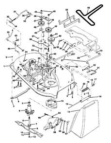Mower Deck Diagram and Parts List for LR12 (954000762-A)(1994-01) Husqvarna Lawn Tractor