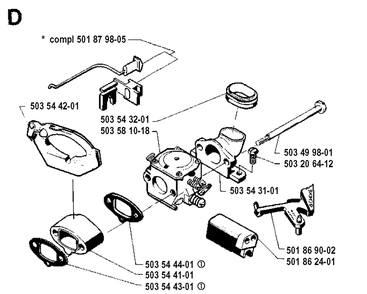 Part Location Diagram of 503581018 Husqvarna 