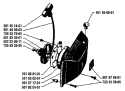 Page J Diagram and Parts List for 44 1984-01 Husqvarna Chainsaw