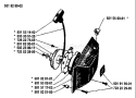 Page K Diagram and Parts List for 44 1988-08 Husqvarna Chainsaw