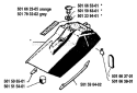 Page L Diagram and Parts List for 44 1988-08 Husqvarna Chainsaw