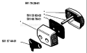 Page H Diagram and Parts List for 44 1988-08 Husqvarna Chainsaw