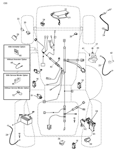 Electrical Diagram and Parts List for CTH150 (96061018103)(2008-09) Husqvarna Lawn Tractor