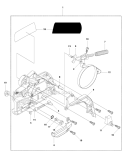Chain Brake  Clutch Cover Diagram and Parts List for 450 2010-09 Husqvarna Chainsaw