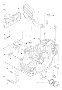 Crankcase Diagram and Parts List for 450 2010-09 Husqvarna Chainsaw