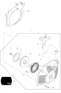 Starter Diagram and Parts List for 450 2011-07 Husqvarna Chainsaw