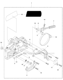 Chain Brake  Clutch Cover Diagram and Parts List for 450 2011-07 Husqvarna Chainsaw