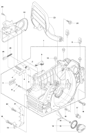 Crankcase Diagram and Parts List for 450 2011-07 Husqvarna Chainsaw