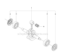 Crankshaft Diagram and Parts List for 450 2011-07 Husqvarna Chainsaw