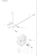 Page K Diagram and Parts List for 445 2007-03 Husqvarna Chainsaw