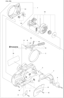 Page D Diagram and Parts List for 445 2007-03 Husqvarna Chainsaw