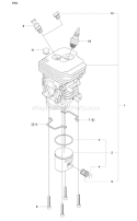 Page H Diagram and Parts List for 450E 450 E 2007-03 Husqvarna Chainsaw