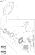 Page K Diagram and Parts List for 445E 445 E 2007-09 Husqvarna Chainsaw