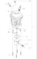 Page F Diagram and Parts List for 450E 450 E 2007-09 Husqvarna Chainsaw