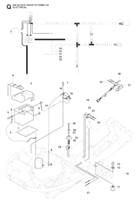 Electrical Diagram and Parts List for R175 (966828501)(2008-05) Husqvarna Lawn Tractor