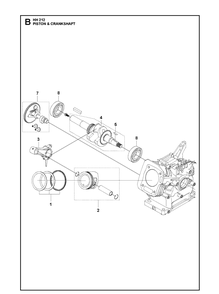 Part Location Diagram of 531147333 Husqvarna Piston assembly