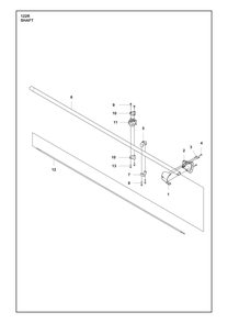 Shaft Diagram and Parts List for 122R  Husqvarna Brush Cutter