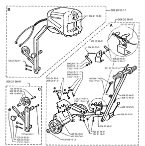 Attachments/Trolley Diagram and Parts List for 268K 1997-01 Husqvarna Lawn Tractor Accessories