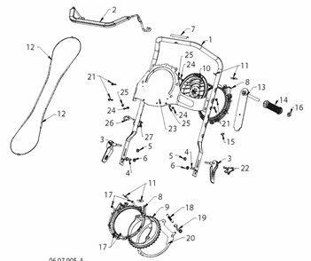 Handle Diagram and Parts List for ST121E (96183000102)(2012-09) Husqvarna Snow Blower