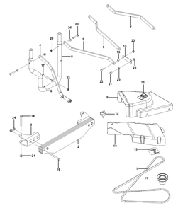 Guards Diagram and Parts List for Z248  Husqvarna Lawn Tractor Accessories
