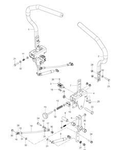 Steering Diagram and Parts List for MZ54 (96769610200)(2018-04) Husqvarna Lawn Mower