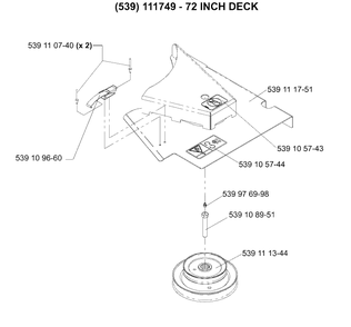 Drive Kit (72 Inch Deck) Diagram and Parts List for HCS1372 (539111750)(2005-03) Husqvarna Lawn Tractor Accessories