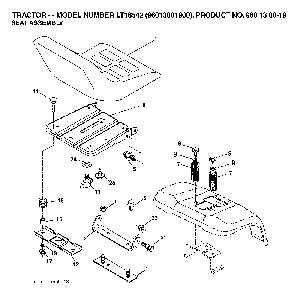 Seat Diagram and Parts List for LT16542 (96013001900)(2006-02) Husqvarna Lawn Tractor