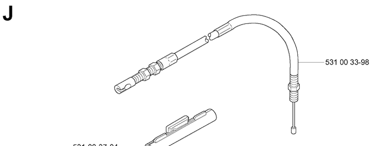 Throttle Controls Diagram and Parts List for 141B 20041400001-Current Husqvarna Leaf Blower / Vacuum