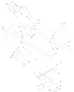 Chassis / Frame Diagram and Parts List for LSZ5424 (965880901)(2008-11) Husqvarna Lawn Mower
