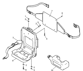 Backpack Frame / Fuel Tank Diagram and Parts List for 165BT 2001-06 Husqvarna Leaf Blower / Vacuum