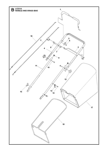 Part Location Diagram of 598453201 Husqvarna HANDLE KIT